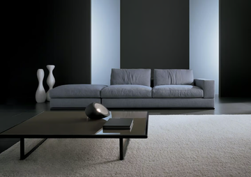 KRISTALL - Rectangular coffee table with leather covered top by i 4 Mariani - view 3
